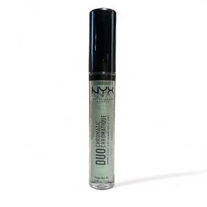 Nyx Professional Duo Chromatic Lip Gloss FOAM PARTY Green Full Size Holographic